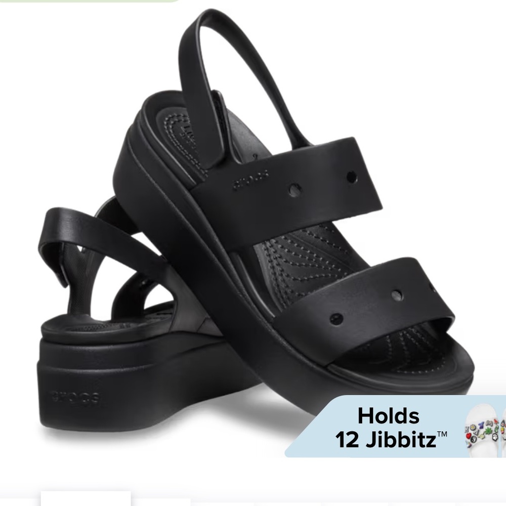 Black Crocs Wedges